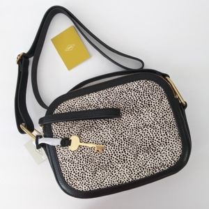 Fossil Black and White Crossbody Bag
